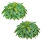 VEVOR Τεχνητές φτέρες, 1219 mm Fake Boston Fern Bush Plant with 67 Fronds, Faux Greenery για εσωτερική/εξωτερική διακόσμηση, μετάξι & LDPE, Κατάλληλο για φυτευτή σαλονιού γραφείου στον κήπο της βεράντας στο σπίτι, σετ 2