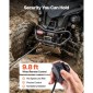 VEVOR 1360 kg Ηλεκτρικό βαρούλκο, βαρούλκο 12V DC ATV/UTV με Φ5 mm x 12 m ατσάλινο συρματόσχοινο & ενσύρματο τηλεχειριστήριο, IP55 αδιάβροχο, Πλάκα στήριξης Fairlead περίβλημα αλουμινίου για ρυμούλκηση ATV, μαύρο
