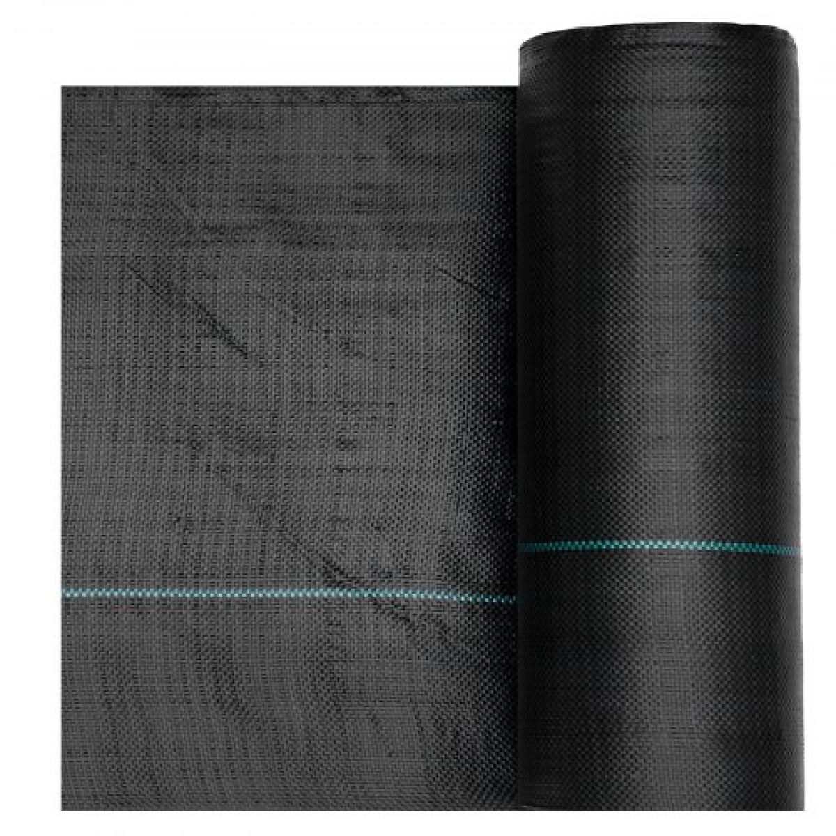 VEVOR Weed Barrier Fabric Heavy Duty, 2 Packs 1,2x15,2m 90,7g Weed Blocker Fabric, Woven Landscape Fabric, Garden Fabrics Weeds Barrier, Weeds Control Ground Cover, Geotextile Webbing, Black