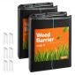 VEVOR Weed Barrier Fabric Heavy Duty, 2 Packs 1,2x15,2m 90,7g Weed Blocker Fabric, Woven Landscape Fabric, Garden Fabrics Weeds Barrier, Weeds Control Ground Cover, Geotextile Webbing, Black