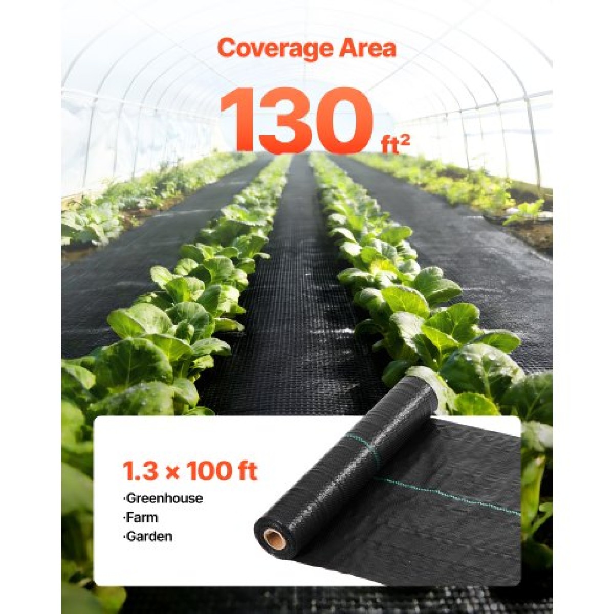 VEVOR Weed Barrier Fabric Heavy Duty, 0,4 x 30,5m 90,7g Landscape Fabric, Woven Weed Blocker Fabrics, Garden Fabrics Weeds Barrier, Weeds Control Ground Cover, Geotextile Webbing, Gardening Mat, Black