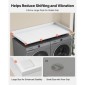 Πάγκος VEVOR Washer Dryer, 137 x 69,9 cm, Ξύλινος κάλυμμα πλυντηρίου και στεγνωτηρίου με άκρα και γάντζοι, αδιάβροχο επάνω μέρος πλυντηρίου ρούχων για ντουλάπα ρούχων Οργάνωση και αποθήκευση πάγκου, λευκό