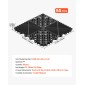 VEVOR Interlocking Drinage Mats, 310 x 310 mm, Αρθρωτά πλακάκια δαπέδου γκαράζ, αντιολισθητικά πλακάκια δαπέδου αποστράγγισης PP, αυτοστραγγιζόμενα, εύκολη τοποθέτηση, για μπάνιο, κουζίνα, πισίνα & εξωτερικό, μαύρο, 55 πακέτο
