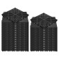 VEVOR Interlocking Drinage Mats, 310 x 310 mm, Αρθρωτά πλακάκια δαπέδου γκαράζ, αντιολισθητικά πλακάκια δαπέδου αποστράγγισης PP, αυτοστραγγιζόμενα, εύκολη τοποθέτηση, για μπάνιο, κουζίνα, πισίνα & εξωτερικό, μαύρο, 55 πακέτο