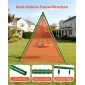 VEVOR Swing Set για Backyard, 80 cm Saucer Swing Seat and Belt Seat, with Heavy Duty A-Frame Metal Stand, 199,6 kg χωρητικότητα φόρτωσης, Ενισχυμένο με σπειροειδείς άγκυρες εδάφους, Swingset Outdoor για παιδιά