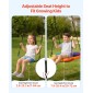 VEVOR Swing Set για Backyard, 80 cm Saucer Swing Seat and Belt Seat, with Heavy Duty A-Frame Metal Stand, 199,6 kg χωρητικότητα φόρτωσης, Ενισχυμένο με σπειροειδείς άγκυρες εδάφους, Swingset Outdoor για παιδιά