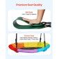 VEVOR Swing Set για Backyard, 80 cm Saucer Swing Seat and Belt Seat, with Heavy Duty A-Frame Metal Stand, 199,6 kg χωρητικότητα φόρτωσης, Ενισχυμένο με σπειροειδείς άγκυρες εδάφους, Swingset Outdoor για παιδιά