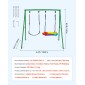 VEVOR Swing Set για Backyard, 80 cm Saucer Swing Seat and Belt Seat, with Heavy Duty A-Frame Metal Stand, 199,6 kg χωρητικότητα φόρτωσης, Ενισχυμένο με σπειροειδείς άγκυρες εδάφους, Swingset Outdoor για παιδιά