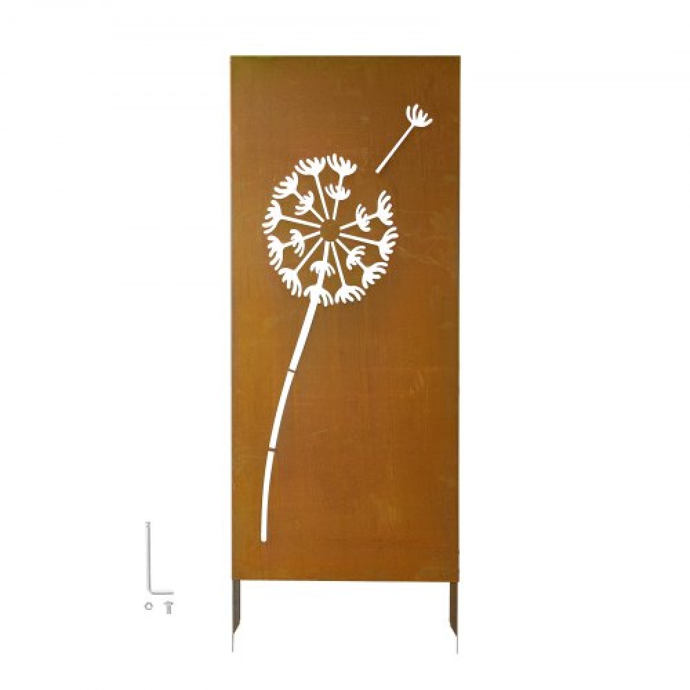VEVOR Metal Privacy Screen, 61 x 160 cm Ανεξάρτητος Μοντέρνος φράχτης Privacy, Πάνελ διαχωρισμού κήπου με εκτεταμένους πάσσαλους εδάφους & χαλύβδινη πλάκα, ανεξάρτητο εξωτερικό διαχωριστικό για κήπο, αυλή, τοίχο