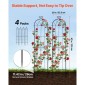 VEVOR Garden Trellis, 220 x 52,5 cm Rose Trellis, 4 Packs Garden Flower Rose Trellies with Powder-coated Finish & Convenient Locking Design, Plant Support Trellises for Flowers, Vegetables, Roses