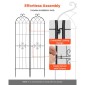 VEVOR Garden Trellis, 220 x 52,5 cm Rose Trellis, 4 Packs Garden Flower Rose Trellies with Powder-coated Finish & Convenient Locking Design, Plant Support Trellises for Flowers, Vegetables, Roses