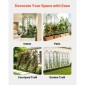 VEVOR Garden Trellis, 220 x 52,5 cm Rose Trellis, 4 Packs Garden Flower Rose Trellies with Powder-coated Finish & Convenient Locking Design, Plant Support Trellises for Flowers, Vegetables, Roses