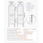 VEVOR Garden Trellis, 220 x 52,5 cm Rose Trellis, 4 Packs Garden Flower Rose Trellies with Powder-coated Finish & Convenient Locking Design, Plant Support Trellises for Flowers, Vegetables, Roses