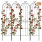 VEVOR Garden Trellis, 220 x 52,5 cm Rose Trellis, 4 Packs Garden Flower Rose Trellies with Powder-coated Finish & Convenient Locking Design, Plant Support Trellises for Flowers, Vegetables, Roses