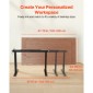 VEVOR Standing Desk Frame Διπλό κινητήρα, Ηλεκτρική Ρυθμιζόμενη Μήκος επέκτασης 104-160 cm, 4 Ρυθμίσεις ύψους μνήμης, Πόδια Τραπεζιού Stand Up, Sit to Stand Desk Riser Leg Riser for Office Home Base Worksation, Μαύρο