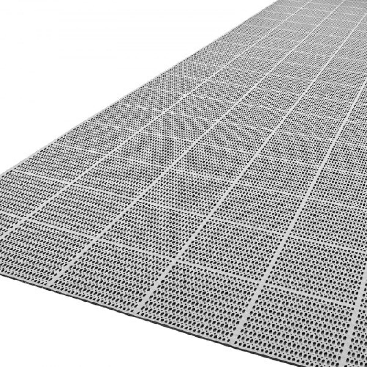VEVOR Δάπεδο Αποστράγγισης, 90 x 1500 cm, Αντιολισθητικό Επαγγελματικό Χαλάκι PVC, Υγρό Χώρο Αποστράγγισης Νερού Splash Ματ Κοίλο Ρολό Πόρτας, για Εξωτερικό Εσωτερικό Εστιατόριο Πισίνα Αίθριο Μπάνιο Μπάνιο, Γκρι