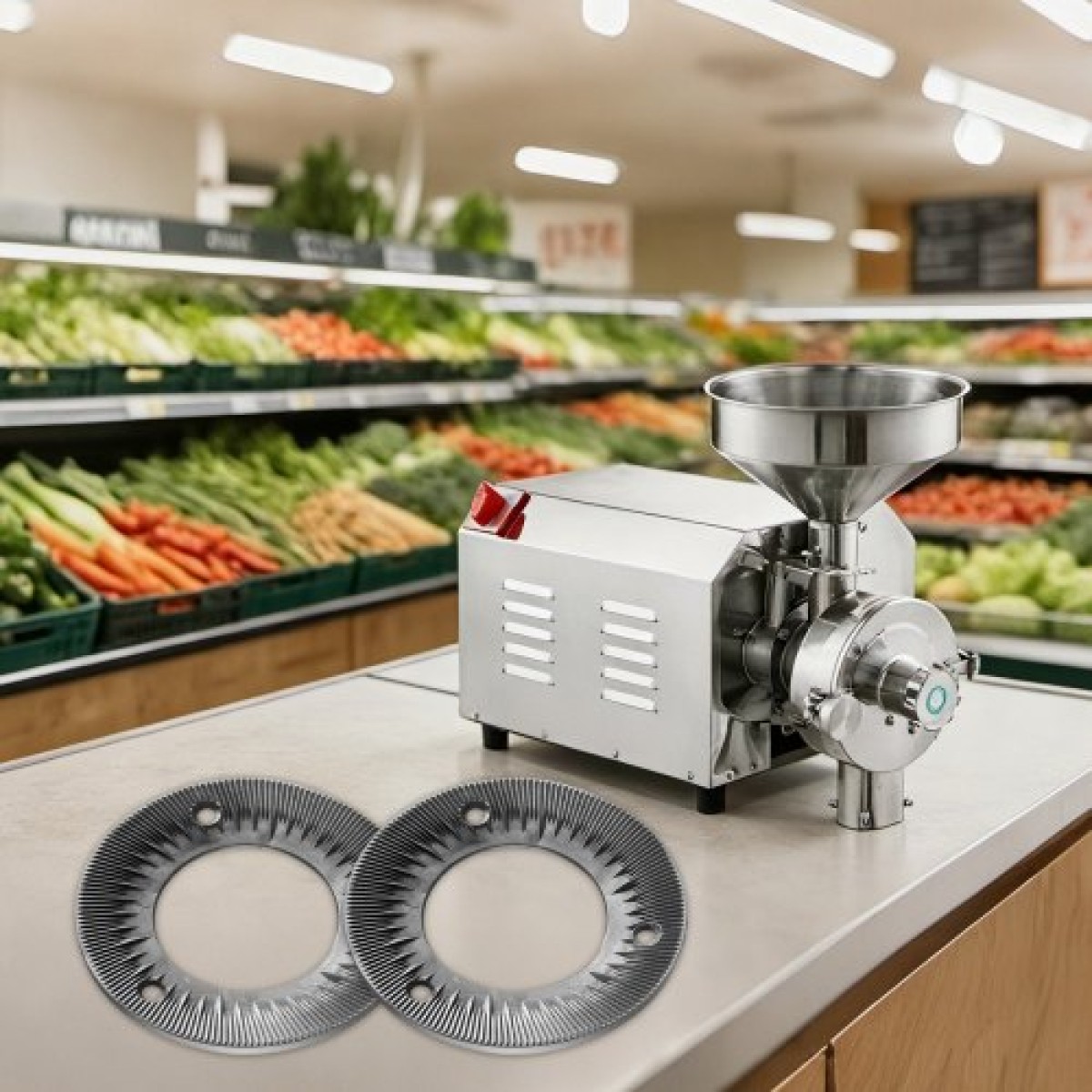 Φύλλα λείανσης VEVOR 2PCS για ηλεκτρικό μύλο σιτηρών, Δίσκοι ξηρής λείανσης από χυτοσίδηρο, ανταλλακτικές πλάκες λείανσης συμβατές με VEVOR HN-2200, Μύλος μύλου καλαμποκιού HN-3000