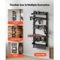 Βάση τοίχου VEVOR Gun Rack, Heavy Duty Steel, Indoor Rifle Shotgun Rack with Magazine Holt, Panel MOLLE, Gun Accessories Display Storage Storage, Hold μέχρι 5 τουφέκια ή κυνηγετικά όπλα, για τακτικό εξοπλισμό