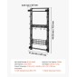 Βάση τοίχου VEVOR Gun Rack, Heavy Duty Steel, Indoor Rifle Shotgun Rack with Magazine Holt, Panel MOLLE, Gun Accessories Display Storage Storage, Hold μέχρι 5 τουφέκια ή κυνηγετικά όπλα, για τακτικό εξοπλισμό