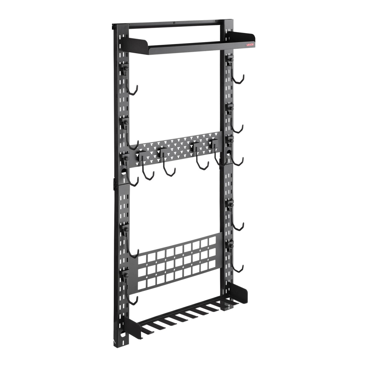 Βάση τοίχου VEVOR Gun Rack, Heavy Duty Steel, Indoor Rifle Shotgun Rack with Magazine Holt, Panel MOLLE, Gun Accessories Display Storage Storage, Hold μέχρι 5 τουφέκια ή κυνηγετικά όπλα, για τακτικό εξοπλισμό