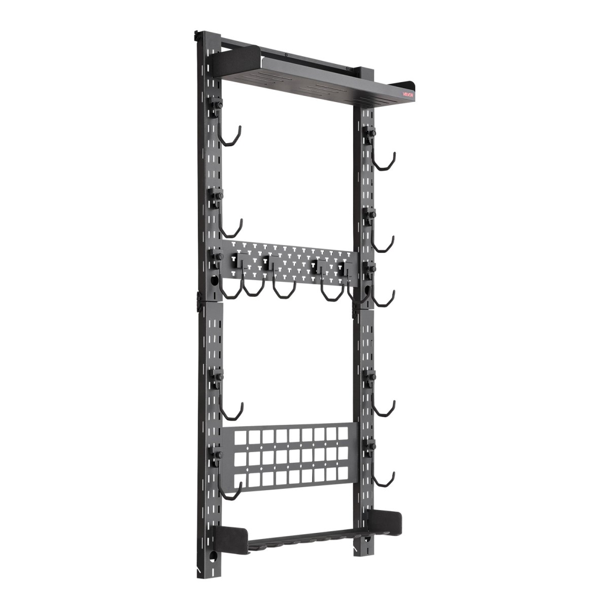 Βάση τοίχου VEVOR Gun Rack, Heavy Duty Steel, Indoor Rifle Shotgun Rack with Magazine Holt, Panel MOLLE, Gun Accessories Display Storage Storage, Hold μέχρι 5 τουφέκια ή κυνηγετικά όπλα, για τακτικό εξοπλισμό