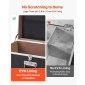 Μεταλλικό μπαούλο αποθήκευσης VEVOR, Σετ 2, Ξύλινα Κουτιά αποθήκευσης βαλίτσας με λουκέτα, μεγάλο μπαούλο περιλαμβάνει τροχούς και 3 μεταλλικές λαβές, Διακοσμητικό μπαούλο καταστήματος με καπάκια για ταξίδια, διαμέρισμα, κοιτώνα, μαύρο