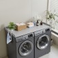 Πάγκος VEVOR Washer Dryer, 137 x 69,9 cm Ξύλινο κάλυμμα πλυντηρίου και στεγνωτηρίου με άκρο & 2 γάντζους, αδιάβροχο κάλυμμα πλυντηρίου για ντουλάπα ρούχων Οργάνωση και αποθήκευση πάγκου, γκρι