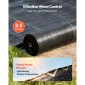 VEVOR Weed Barrier Fabric Heavy Duty, 4x35,1m 99,2g Landscape Fabric, Woven Weed Blocker Fabrics, Garden Fabrics Weeds Barrier, Weeds Control Ground Cover, Geotextile Webbing, Gardening Mat, Black