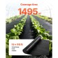 VEVOR Weed Barrier Fabric Heavy Duty, 4x35,1m 99,2g Landscape Fabric, Woven Weed Blocker Fabrics, Garden Fabrics Weeds Barrier, Weeds Control Ground Cover, Geotextile Webbing, Gardening Mat, Black