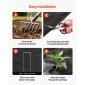 VEVOR Weed Barrier Fabric Heavy Duty, 4x35,1m 99,2g Landscape Fabric, Woven Weed Blocker Fabrics, Garden Fabrics Weeds Barrier, Weeds Control Ground Cover, Geotextile Webbing, Gardening Mat, Black