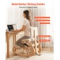 Εργονομική καρέκλα γονατιστή VEVOR, Ξύλινη καρέκλα γονάτων με ρυθμιζόμενα παχιά μαξιλάρια αφρού, πλάτη και ξύλινο πλαίσιο, ρυθμιζόμενο ύψος, ανακούφιση για πόνους στον αυχένα ή την πλάτη για το σπίτι, το γραφείο ή τον διαλογισμό