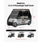 Κάλυμμα VEVOR Golf Cart, Full Coverage 2+2/4 Passenger Golf Cart, 600D αδιάβροχο Oxford Fabric Club Car Cover που ταιριάζει στα περισσότερα Carts Club Car, Yamaha, EZGO, Honda, PU Coating & Three Zipper Doors