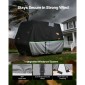 Κάλυμμα VEVOR Golf Cart, Full Coverage 2+2/4 Passenger Golf Cart, 600D αδιάβροχο Oxford Fabric Club Car Cover που ταιριάζει στα περισσότερα Carts Club Car, Yamaha, EZGO, Honda, PU Coating & Three Zipper Doors