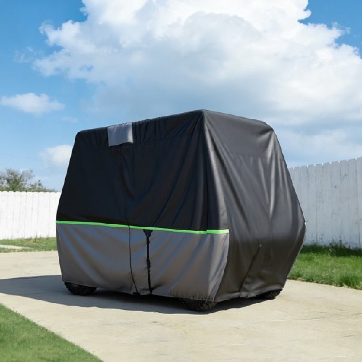 Κάλυμμα VEVOR Golf Cart, Full Coverage 2+2/4 Passenger Golf Cart, 600D αδιάβροχο Oxford Fabric Club Car Cover που ταιριάζει στα περισσότερα Carts Club Car, Yamaha, EZGO, Honda, PU Coating & Three Zipper Doors