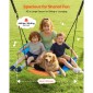 Σετ κούνιας VEVOR για πίσω αυλή, 100 εκ. Πιατάκι Swing Seat με Heavy Duty A-Frame Metal Stand, 199,6 kg χωρητικότητα φόρτωσης, Ενισχυμένο με σπειροειδείς άγκυρες εδάφους, Swingset Outdoor για παιδιά, πράσινο και πολύχρωμο