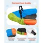 Σετ κούνιας VEVOR για πίσω αυλή, 100 εκ. Πιατάκι Swing Seat με Heavy Duty A-Frame Metal Stand, 199,6 kg χωρητικότητα φόρτωσης, Ενισχυμένο με σπειροειδείς άγκυρες εδάφους, Swingset Outdoor για παιδιά, πράσινο και πολύχρωμο