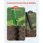 Σετ κούνιας VEVOR για πίσω αυλή, 100 εκ. Πιατάκι Swing Seat με Heavy Duty A-Frame Metal Stand, 199,6 kg χωρητικότητα φόρτωσης, Ενισχυμένο με σπειροειδείς άγκυρες εδάφους, Swingset Outdoor για παιδιά, πράσινο και πολύχρωμο