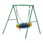 Σετ κούνιας VEVOR για πίσω αυλή, 100 εκ. Πιατάκι Swing Seat με Heavy Duty A-Frame Metal Stand, 199,6 kg χωρητικότητα φόρτωσης, Ενισχυμένο με σπειροειδείς άγκυρες εδάφους, Swingset Outdoor για παιδιά, πράσινο και πολύχρωμο