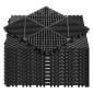 Πλακάκια αποστράγγισης VEVOR Interlocking, 310 x 310 mm, Modular πλακάκια δαπέδου γκαράζ, αντιολισθητικά πλακάκια δαπέδου αποστράγγισης PP, αυτοστραγγιζόμενα, εύκολη τοποθέτηση, για μπάνιο, κουζίνα, πισίνα & εξωτερικό, Μαύρο, 12 Pack