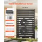 VEVOR Metal Privacy Screen, 96 x 152,4cm Ανεξάρτητος Μοντέρνος φράχτης Privacy, Διαιρέτης κήπου με εκτεταμένους πάσσαλους εδάφους & ρυθμιζόμενο ύψος πάνελ, ανεξάρτητο εξωτερικό διαχωριστικό για κήπο, εσωτερικό