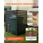 VEVOR Metal Privacy Screen, 96 x 152,4cm Ανεξάρτητος Μοντέρνος φράχτης Privacy, Διαιρέτης κήπου με εκτεταμένους πάσσαλους εδάφους & ρυθμιζόμενο ύψος πάνελ, ανεξάρτητο εξωτερικό διαχωριστικό για κήπο, εσωτερικό
