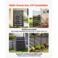 VEVOR Metal Privacy Screen, 96 x 152,4cm Ανεξάρτητος Μοντέρνος φράχτης Privacy, Διαιρέτης κήπου με εκτεταμένους πάσσαλους εδάφους & ρυθμιζόμενο ύψος πάνελ, ανεξάρτητο εξωτερικό διαχωριστικό για κήπο, εσωτερικό