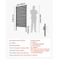 VEVOR Metal Privacy Screen, 96 x 152,4cm Ανεξάρτητος Μοντέρνος φράχτης Privacy, Διαιρέτης κήπου με εκτεταμένους πάσσαλους εδάφους & ρυθμιζόμενο ύψος πάνελ, ανεξάρτητο εξωτερικό διαχωριστικό για κήπο, εσωτερικό