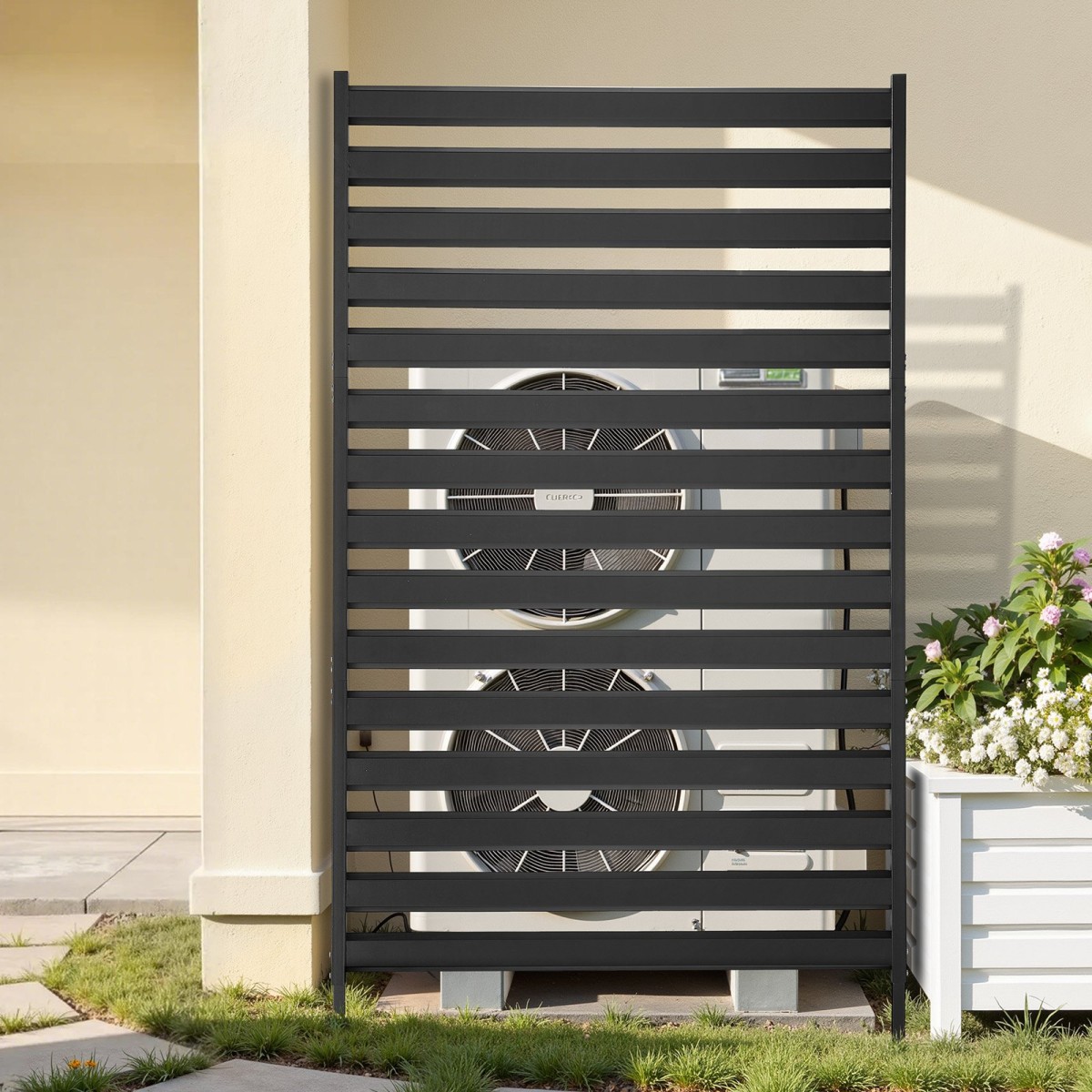 VEVOR Metal Privacy Screen, 96 x 152,4cm Ανεξάρτητος Μοντέρνος φράχτης Privacy, Διαιρέτης κήπου με εκτεταμένους πάσσαλους εδάφους & ρυθμιζόμενο ύψος πάνελ, ανεξάρτητο εξωτερικό διαχωριστικό για κήπο, εσωτερικό