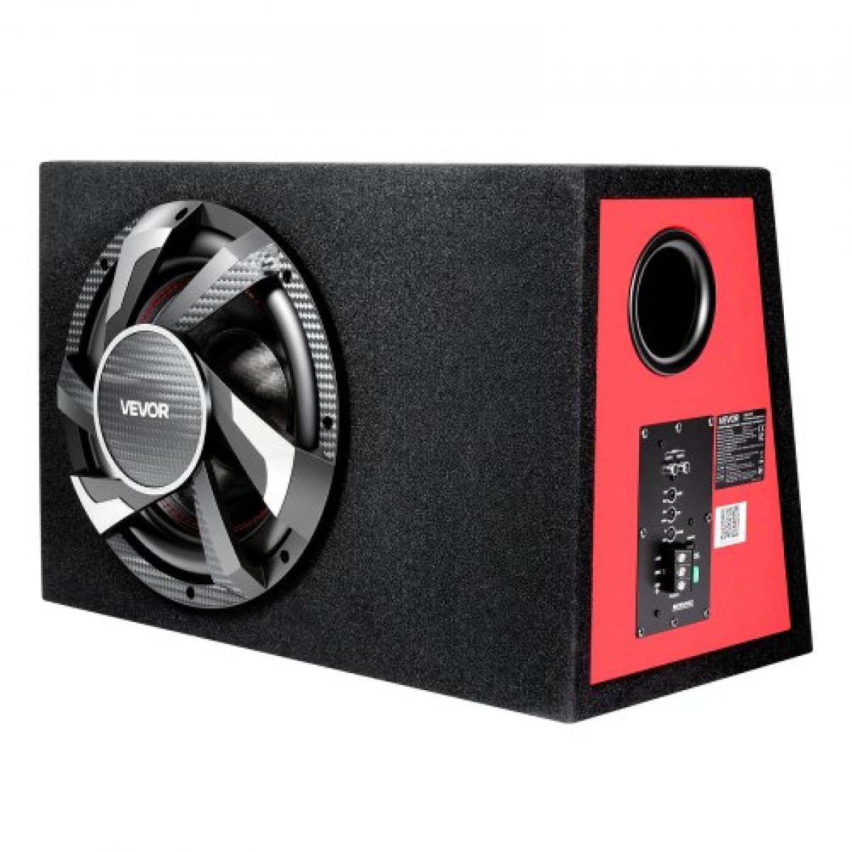 Πακέτο VEVOR Subwoofer Bass, 305mm, 245W RMS, Πλήρες πακέτο υπογούφερ και ενισχυτή αυτοκινήτου, με φορτωμένο περίβλημα, ενσωματωμένο ενισχυτή και κιτ καλωδίωσης, Slim Trapezoid, Compact για συστήματα ήχου αυτοκινήτου