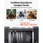 VEVOR 1587 kg Ηλεκτρικό βαρούλκο, βαρούλκο 12V DC ATV/UTV με Φ5,5 mm x 10 m Συνθετικό Σχοινί & Ενσύρματο Τηλεχειριστήριο, IP55 Αδιάβροχο, Πλάκα στήριξης Fairlead περίβλημα αλουμινίου για ρυμούλκηση ATV, μαύρο