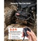 VEVOR 1587 kg Ηλεκτρικό βαρούλκο, βαρούλκο 12V DC ATV/UTV με Φ5,5 mm x 10 m Συνθετικό Σχοινί & Ενσύρματο Τηλεχειριστήριο, IP55 Αδιάβροχο, Πλάκα στήριξης Fairlead περίβλημα αλουμινίου για ρυμούλκηση ATV, μαύρο