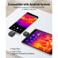 VEVOR Thermal Imaging Camera για Android, 512 x 384 TISR Super Resolution, 25HZ Rate Refresh Rate Infrared Thermal Imager for Smartphone Tablet, 256 x 192 IR Resolution, -20°C to 550°C & 15 Color Palettes