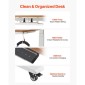 Πλαίσιο VEVOR Standing Desk Σκελετός Διπλού κινητήρα, Ηλεκτρικό Ρυθμιζόμενο μήκος επέκτασης 100-180 cm, 3 Ρυθμίσεις Ύψους Μνήμης Πόδια τραπεζιού όρθια, Sit to Stand Desk Riser Leg Riser for Office Home Base Worksation, Λευκό