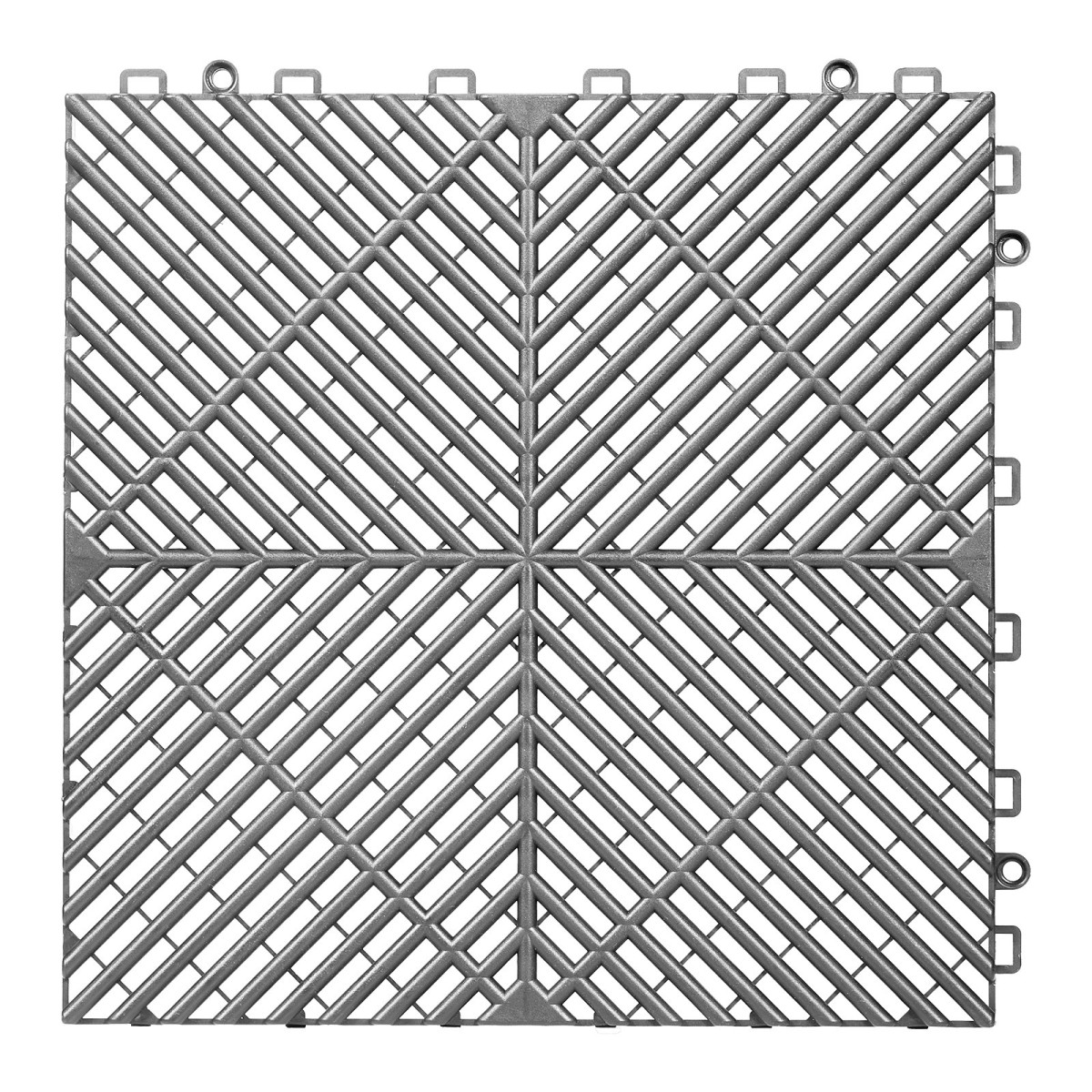 VEVOR Interlocking Drinage Mats, 310x310 mm, Πλακάκια δαπέδου γκαράζ, Αντιολισθητικό στρώμα ντους με πλακάκια δαπέδου αποστράγγισης PP, αυτοστραγγιζόμενο, εύκολη τοποθέτηση, για μπάνιο, κουζίνα, πισίνα & εξωτερικό χώρο, γκρι, 55 πακέτο